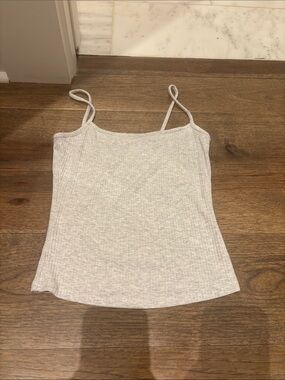 Garage Light Gray Ribbed Spaghetti Strap Camisole